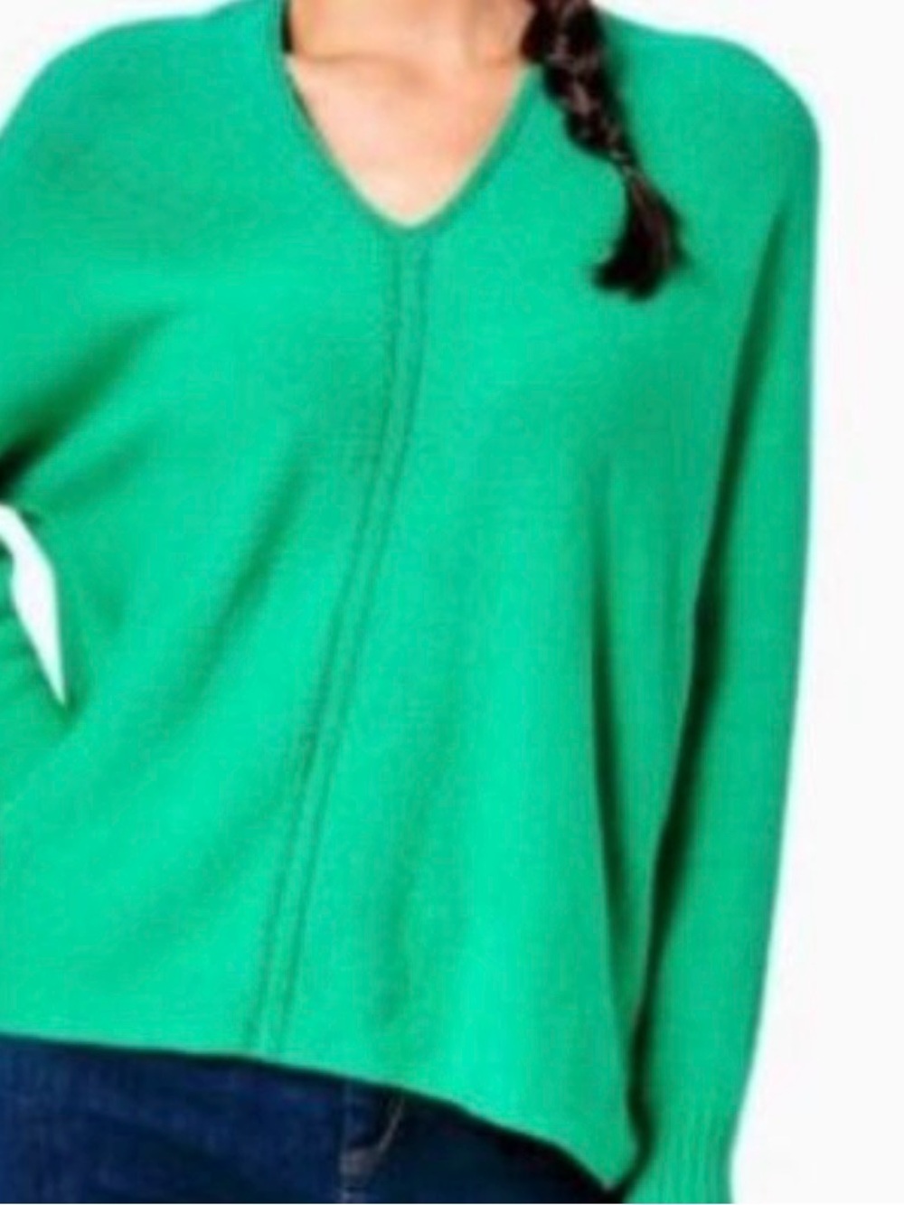 Lilly Pulitzer Green Sevie Long Sleeve V-Neck  Women's Sweater